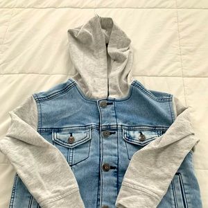 Kids art class Hood/ jean jacket.